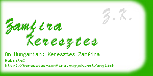 zamfira keresztes business card